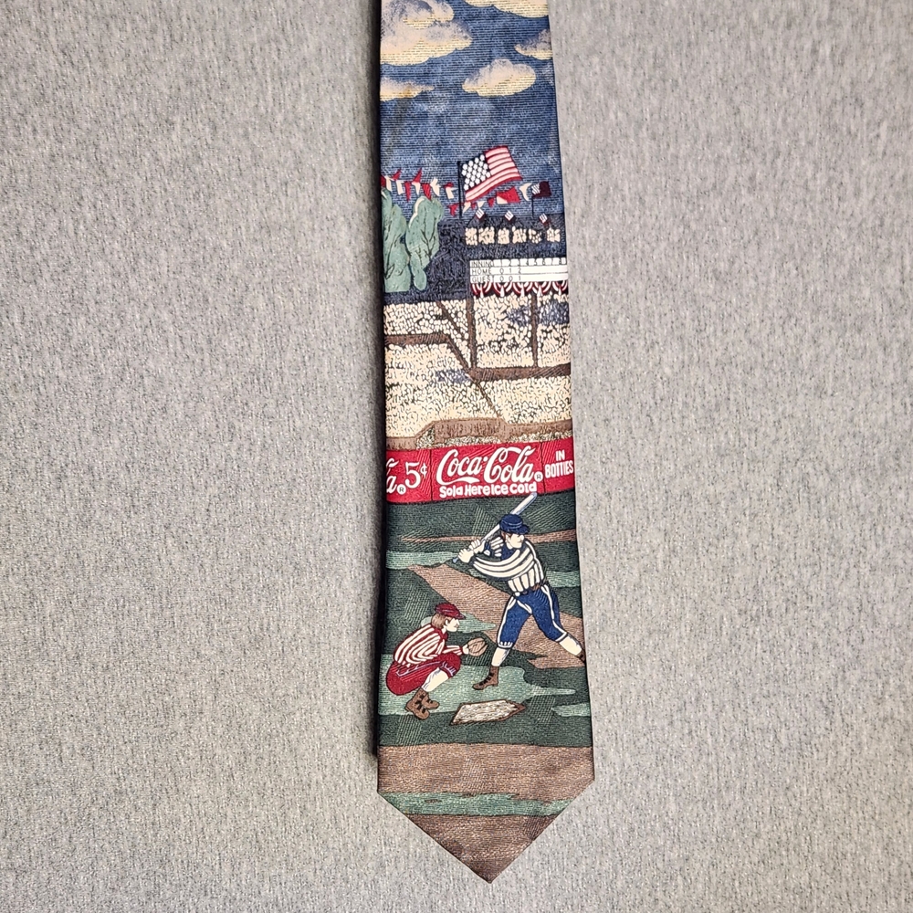 Coca-Cola Baseball Neck Tie